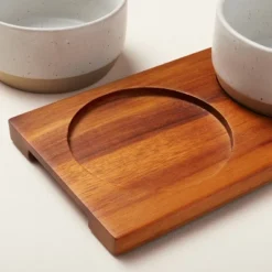 Wood Paddle With 4 Speckled Stoneware Bowls - Hearth & Hand™ With Magnolia -IRIS GUEST 00f3ff25 0987 4354 92c6 36d7aa772a7e