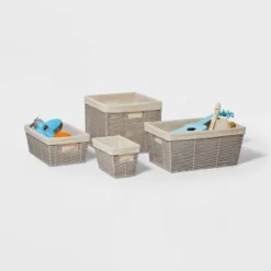 16" X 9" X 6" Woven Twisted Paper Rope Media Basket Gray - Brightroom™ -IRIS GUEST 054d99f6 5bc4 4b73 87f9 e39da675c247