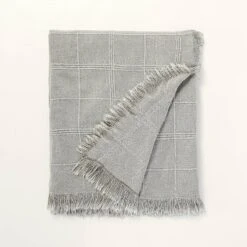 Textured Grid Lines Dobby Throw Blanket - Hearth & Hand™ With Magnolia -IRIS GUEST 1321e055 5bea 4e67 b370 4124d79481cf
