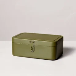 Decorative Metal Storage Box Green - Hearth & Hand™ With Magnolia -IRIS GUEST 13e14cf7 86df 4e7f 83b8 96fe6613459c