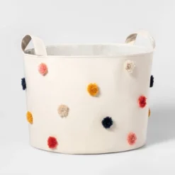 Pom-Pom Kids' Storage Basket Cream - Pillowfort™ -IRIS GUEST 13e4dbef df98 4d2c a3ff 314fc8722bbf