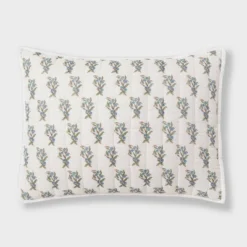 Voile Woodblock Printed Quilt Sham Ivory - Threshold™ -IRIS GUEST 18e7d34d e9d5 44c9 a257 784633d28fac