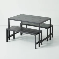 3pc Kids' Metal Outdoor Table Set - Dark Gray - Hearth & Hand™ With Magnolia -IRIS GUEST 2798b6cf b9cf 4c4d 9e4a 4dc5f56ffc6d