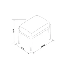 Boucle Upholstered Wood Ottoman - Hearth & Hand™ With Magnolia -IRIS GUEST 31693eac 8f1e 44df bd8a 25e17d21cf58