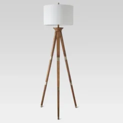 Oak Wood Tripod Floor Lamp Dark Brown - Threshold™ -IRIS GUEST 35d9bf1b 7636 4291 92cf a74dbbfc9517