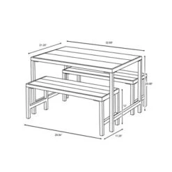 3pc Kids' Metal Outdoor Table Set - Dark Gray - Hearth & Hand™ With Magnolia -IRIS GUEST 3b362172 1f8b 45d0 ad76 10781f31a5d5