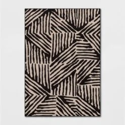 Abstract Lines Rug Black/Tan - Threshold™ 9 Abstract Lines Rug Black/Tan - Threshold™ -IRIS GUEST 43f5ce06 5a0c 455c 8ca2 29507ec11d70