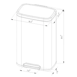 45L Rectangular Step Trash Can - Brightroom™ -IRIS GUEST 4a2ac669 6c4c 4843 a3d3 992611e508bc