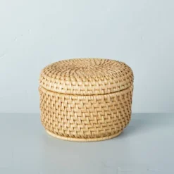 Woven Basket With Lid Natural - Hearth & Hand™ With Magnolia -IRIS GUEST 66a4f642 06e1 4c92 934e 2dcb97d900b7