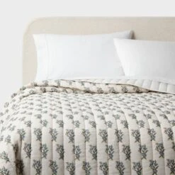 Voile Woodblock Printed Quilt Ivory - Threshold™ -IRIS GUEST 6c09ead2 dfb1 46be bf31 3922aa8b5dff