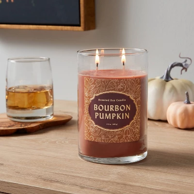 21.5oz Lidded Glass Jar 2-Wick Bourbon Pumpkin Candle - Opalhouse™ 1 21.5oz Lidded Glass Jar 2-Wick Bourbon Pumpkin Candle - Opalhouse™