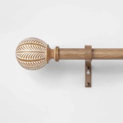 Carved Light Woodtone Ball Curtain Rod Natural - Opalhouse™ 5 Carved Light Woodtone Ball Curtain Rod Natural - Opalhouse™ -IRIS GUEST 7e070734 076e 44dc 94e6 de22767e0af4