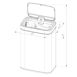 Motion Wastebasket With Liner - Brightroom™ -IRIS GUEST 7f75f16e 95a3 4cab a642 97207e054cc7