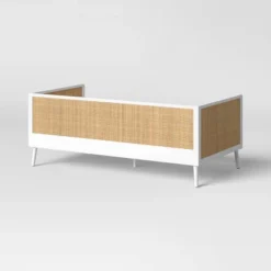 Rattan And Wood Kids' Daybed White - Pillowfort™ -IRIS GUEST 8444560c 58cf 4c96 81de faa1dbba6859