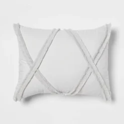 4pc Clipped Stripe Poms Comforter Bedding Set - Threshold™ -IRIS GUEST 8d139982 3828 47ac 895d 4255d7a3549e