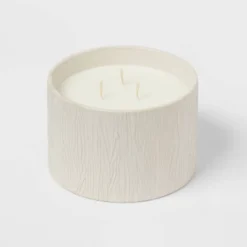 Textured Straight Side Ceramic Warm Cider & Cinnamon Candle White - Threshold™ -IRIS GUEST 913d534b 649d 4c6d 9f5e ee9feea56dbd