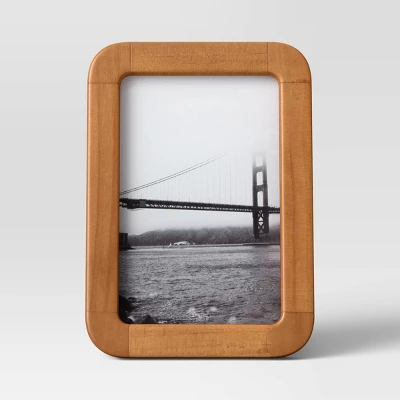Rounded Corner Medium Wood Single Image Table Frame Brown - Threshold™ 2 Rounded Corner Medium Wood Single Image Table Frame Brown - Threshold™ - Image 2