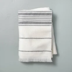 Multistripe Bath Towels Cream/Gray - Hearth & Hand™ With Magnolia -IRIS GUEST a3ab88f0 8654 425b a1f7 f62caee554f1