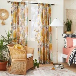 IRIS 13 1pc Sheer Burnout Window Curtain Panel - Opalhouse™ Designed With Jungalow™