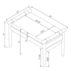 Upholstered Natural Wood Ottoman - Hearth & Hand™ With Magnolia -IRIS GUEST afcfd56b 81e5 4152 9ced a68615650b1e