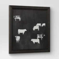 (Set Of 2) 12" X 12" Cow Collection II Framed Wall Canvases - Threshold™ -IRIS GUEST b344498b 2140 4a52 b3be 29b42cd41f2d