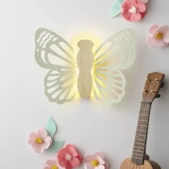 Butterfly Wood Lit Kids' Wall Decor Cream - Pillowfort™ -IRIS GUEST b3cbb6e1 bc0c 4879 995b 9742aeb143db
