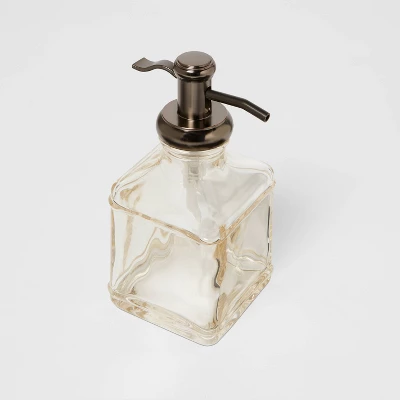 Short Antique Glass Soap Pump Brown - Threshold™ 2 Short Antique Glass Soap Pump Brown - Threshold™ - Image 2