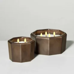 Octagonal Ceramic Cashmere & Suede Fall Jar Candle Metallic Bronze - Hearth & Hand™ With Magnolia -IRIS GUEST c2d76d0f 821b 4b02 b2fe 1a79665ccca4 2
