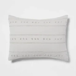 4pc Clipped Stripe Poms Comforter Bedding Set - Threshold™ -IRIS GUEST c513e7a2 e419 413e 9246 e63bf81df859