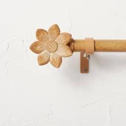 Flower Faux Wood Curtain Rod Natural Wood - Opalhouse™ Designed With Jungalow™ -IRIS GUEST c5b5a613 8f9b 4e84 9eff 5ca6e3369a7b