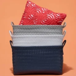 Large Woven Rectangular Storage Basket Gray/White - Brightroom™ -IRIS GUEST cd215ef1 5d21 4785 af9a 62ce1c37baa7