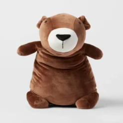 Bear Weighted Plush Kids' Throw Pillow Brown - Pillowfort™ -IRIS GUEST e14bf083 0b66 46ff 9039 736ae79b5f51