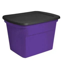 IRIS 43 Sterilite 18 Gallon Orange Plastic Storage Container Bin Tote With Black Lid, Halloween