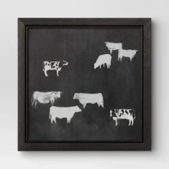 (Set Of 2) 12" X 12" Cow Collection II Framed Wall Canvases - Threshold™ -IRIS GUEST eba1d89c 78cc 4c5b 8c67 3a03cc2b6c22