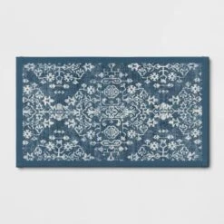 Vintage Print Comfort Rug Blue - Threshold™ -IRIS GUEST f437994b 06fa 4df6 84f2 e90cb16dba7b