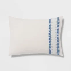 12pc Embroidered Fringe Stripe With Tassels Comforter & Sheet Bedding Set - Threshold™ -IRIS GUEST f444f6d2 0d0a 4207 b98a 71b4b6861496